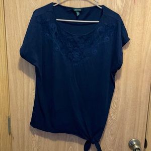 Beautiful bohemian Ralph Lauren sleeveless blouse